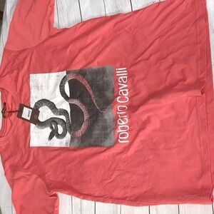 Roberto cavalli red snake tee size XXL